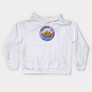 Sierra National Forest California Camping Canoe Kids Hoodie